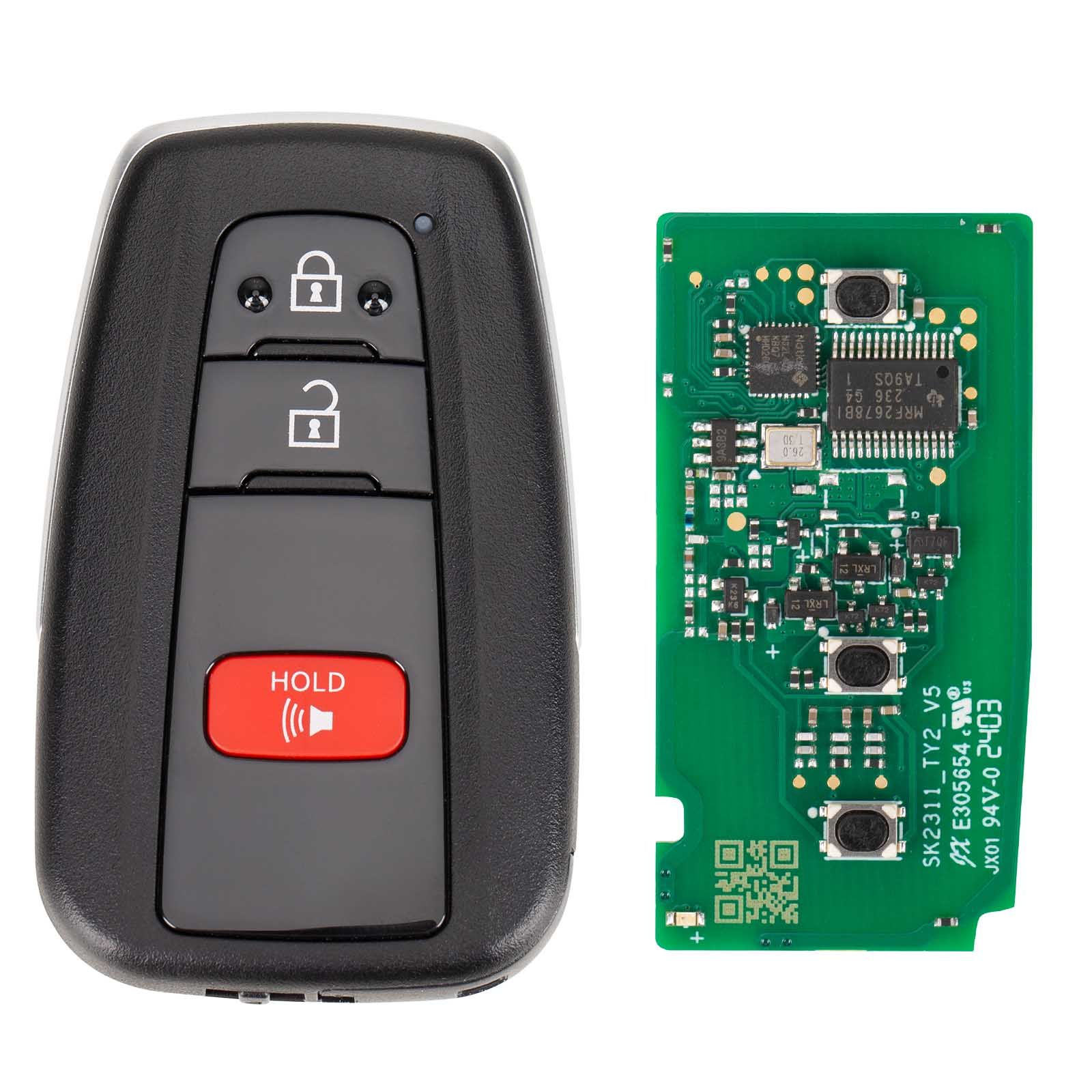 Autel IKEYTY8A3AL 3 boutons clé intelligente 315/433 MHz 5pcs / lot