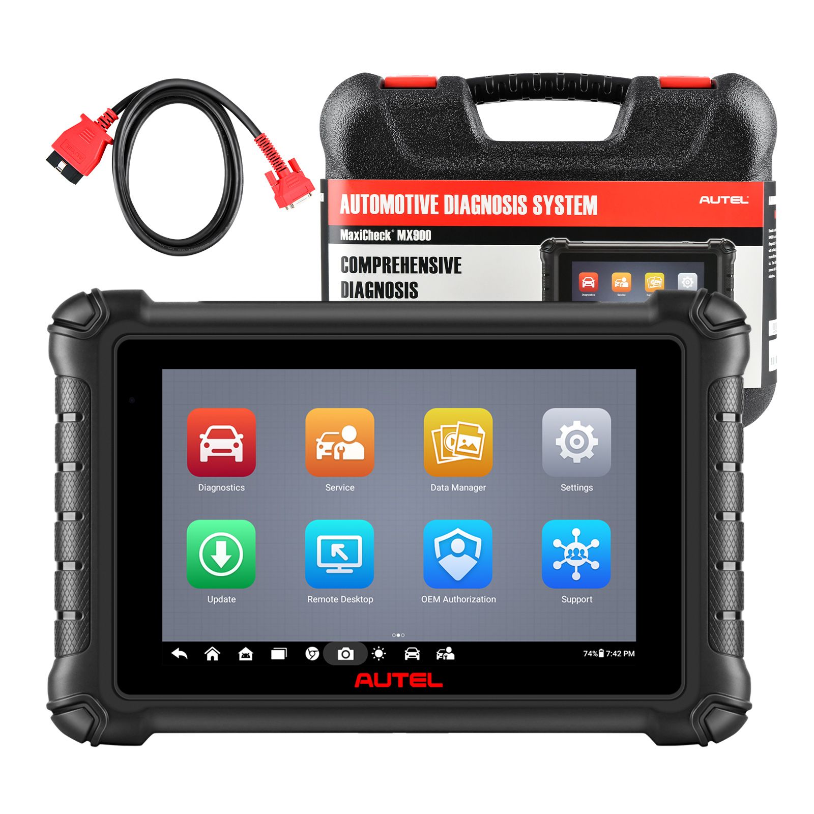 Autel MaxiCheck MX900 OBD2 tout le système de diagnostic du scanner de contrôle bidirectionnel DoIP/CAN FD lire/effacer le code 40+ Mise à niveau du service de MK808 MX808