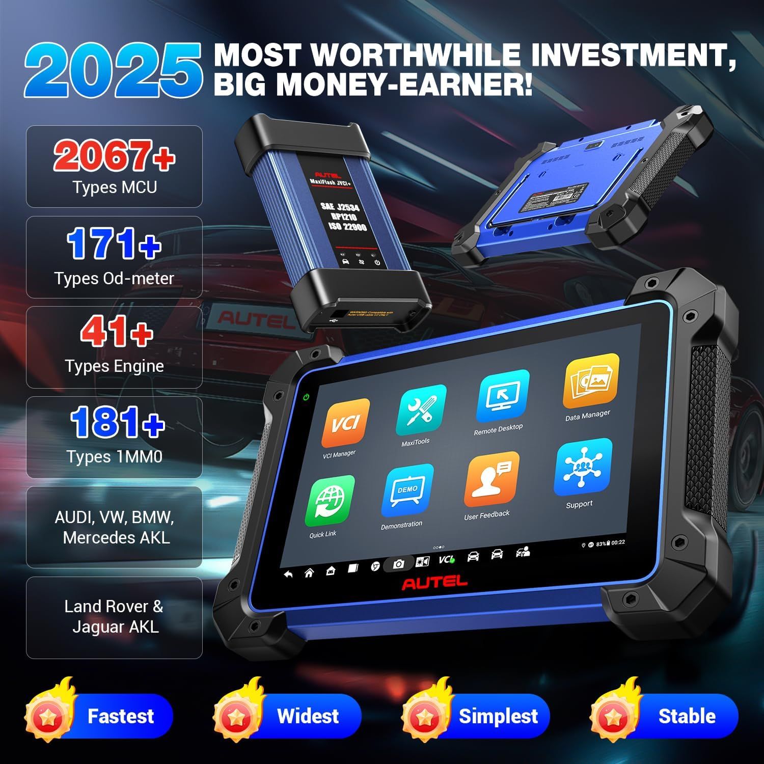 2025 Autel MaxiIM IM608 PRO II (Autel IM608 II) Kit complet avec JVCI+ Plus IMKPA Accessoires Obtenez gratuitement G-Box3 APB112