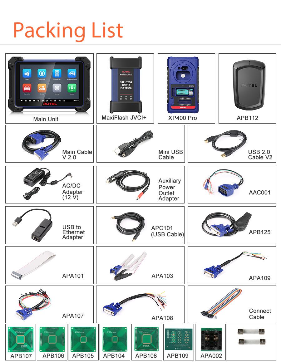 2025 Autel MaxiIM IM608 PRO II (Autel IM608 II) Kit complet avec JVCI+ Plus IMKPA Accessoires Obtenez gratuitement G-Box3 APB112