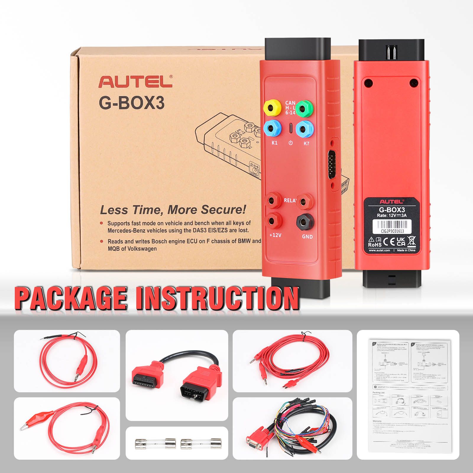 2025 Autel MaxiIM IM608 PRO II (Autel IM608 II) Kit complet avec JVCI+ Plus IMKPA Accessoires Obtenez gratuitement G-Box3 APB112
