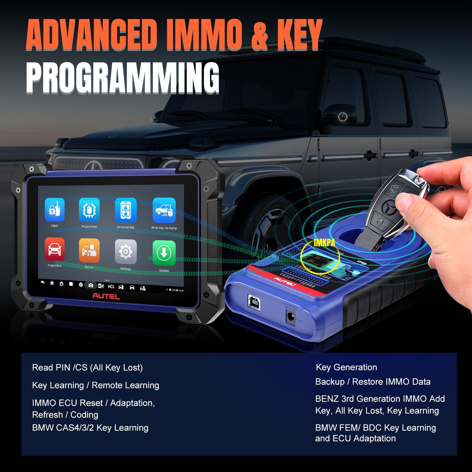 2025 Autel MaxiIM IM608 PRO II (IM608S II/IM608 II) Outil de programmation de clés tout-en-un automobile Support Toutes les clés perdues