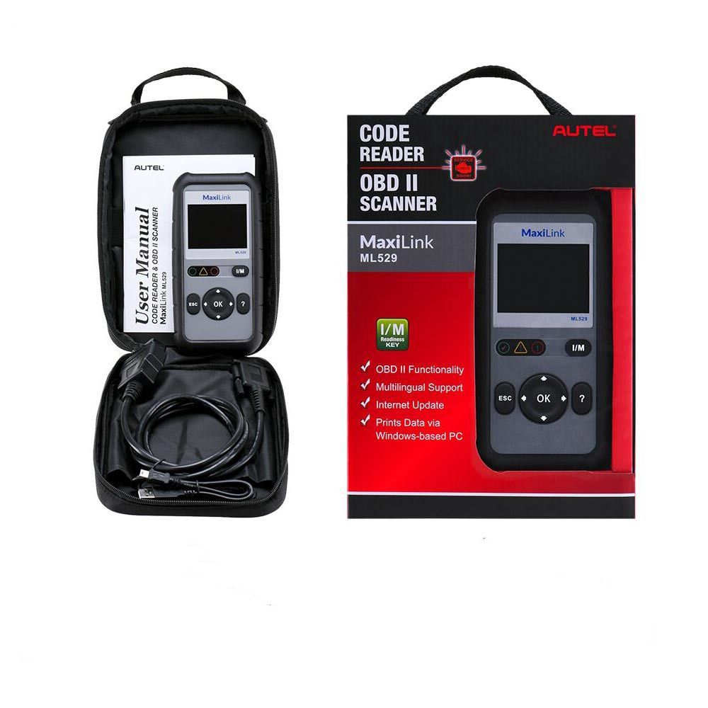 Original autel maxilink ml529 OBD2 scanner with complete OBD2 features, upgraded to al519