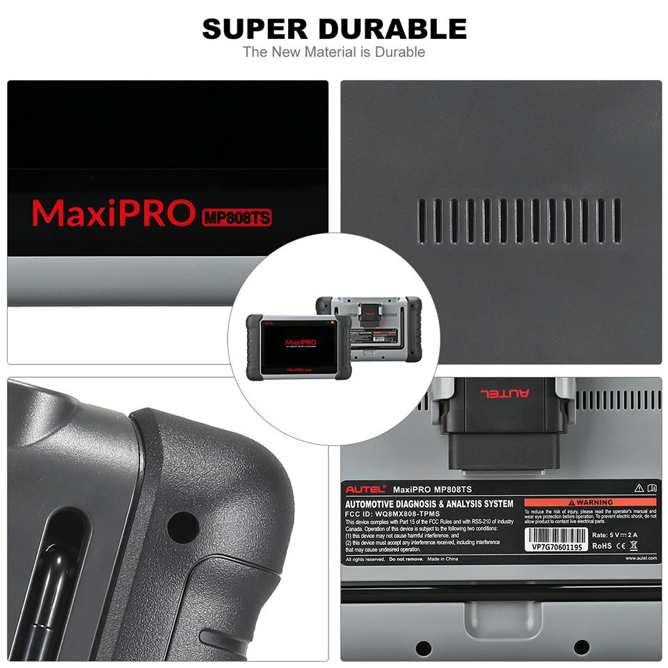 Automaxpro mp808ts avec fonction de service TPMS et scanneur de diagnostic de véhicule sans fil Bluetooth (version originale de masisis ms906ts)