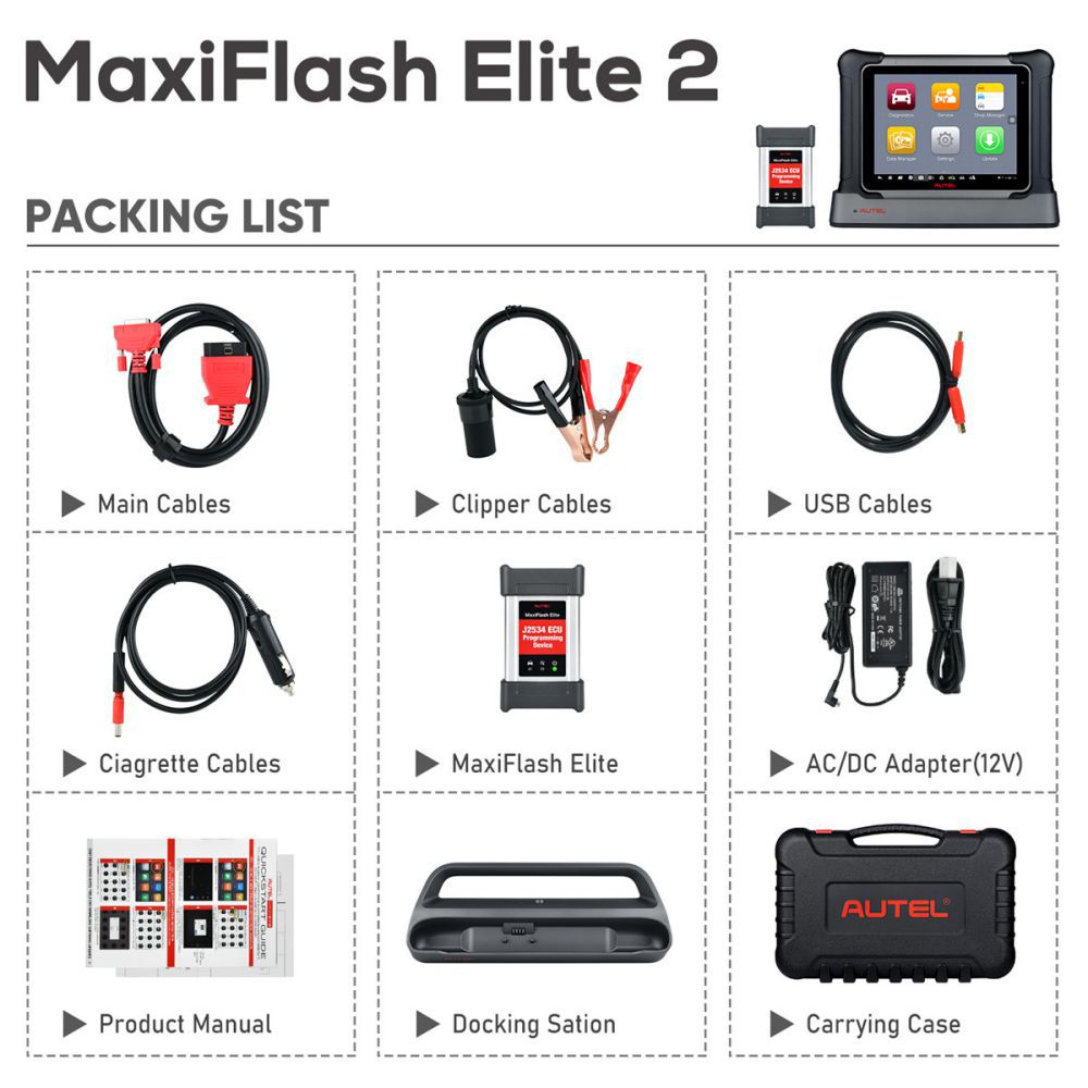 Autol maxisys Elite II OBD2 Diagnostic Scanner tool with maxiflash j2534, hardware identique to ms909 Upgrade maxisys Elite