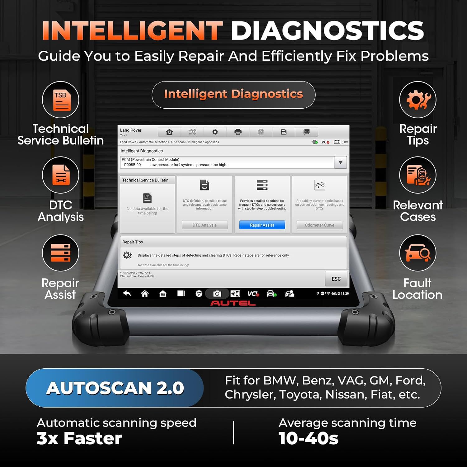 2025 Autel MaxiSys Elite II Pro Diagnosis & AutoScan 2.0 with J2534 ECU Programming Coding, 38+service New Version of MS909/ MS919/ Ultra