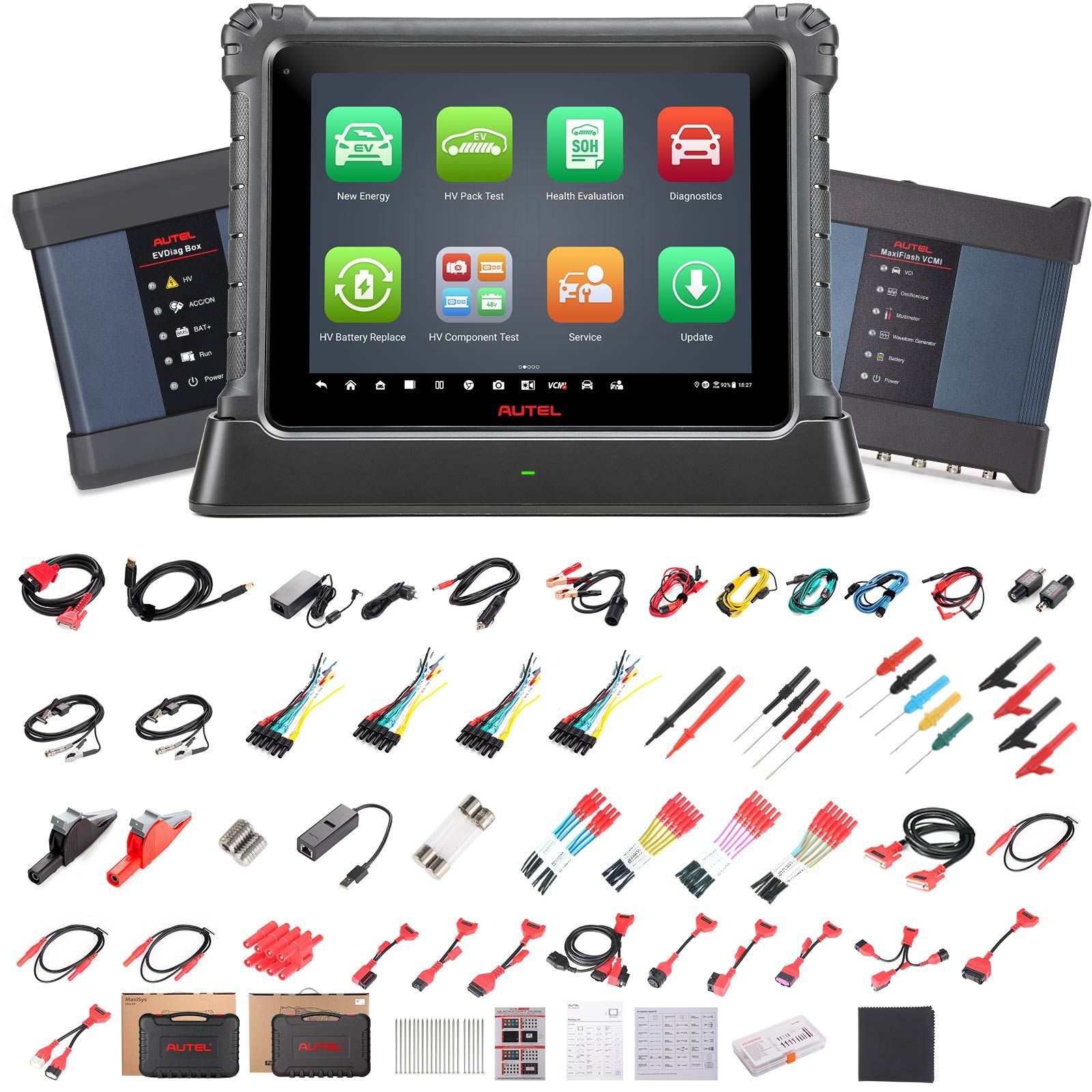 AUTEL MaxiSYS Ultra EV Diagnostics avancés de véhicules électriques avec MaxiFlash VCMI Diagnostics de systèmes haute tension Diagnostics de batteries Analyse SOC et SOH