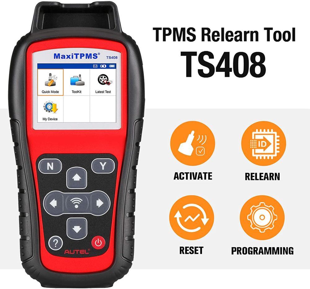 Original Autel MaxiTPMS TS408 TPMS Relearn Tool Cleaner Activer/lire TPMS Capteurs Programme Mise à jour à vie Mise à jour de TS401