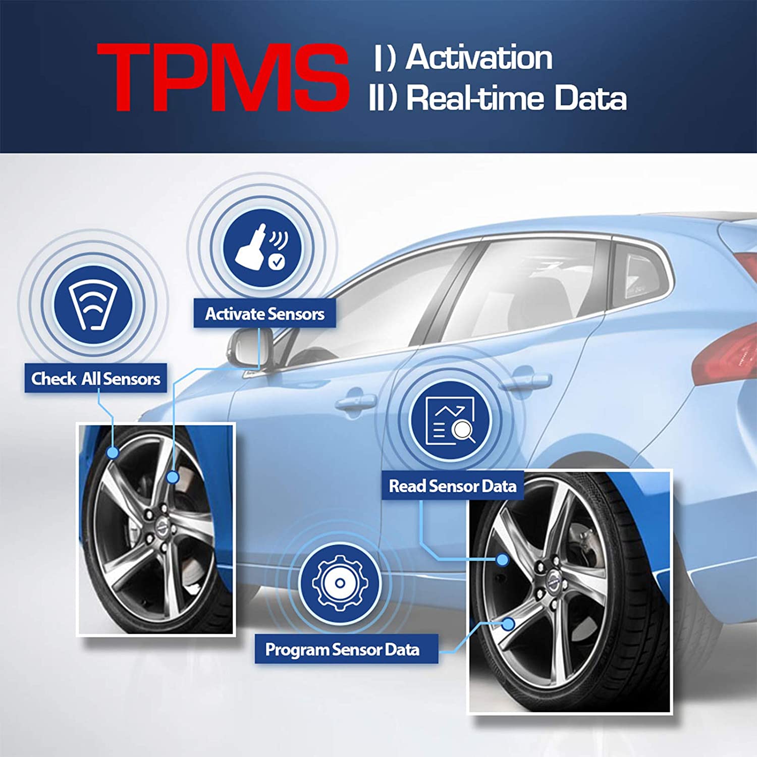Original Autel MaxiTPMS TS408 TPMS Relearn Tool Cleaner Activer/lire TPMS Capteurs Programme Mise à jour à vie Mise à jour de TS401