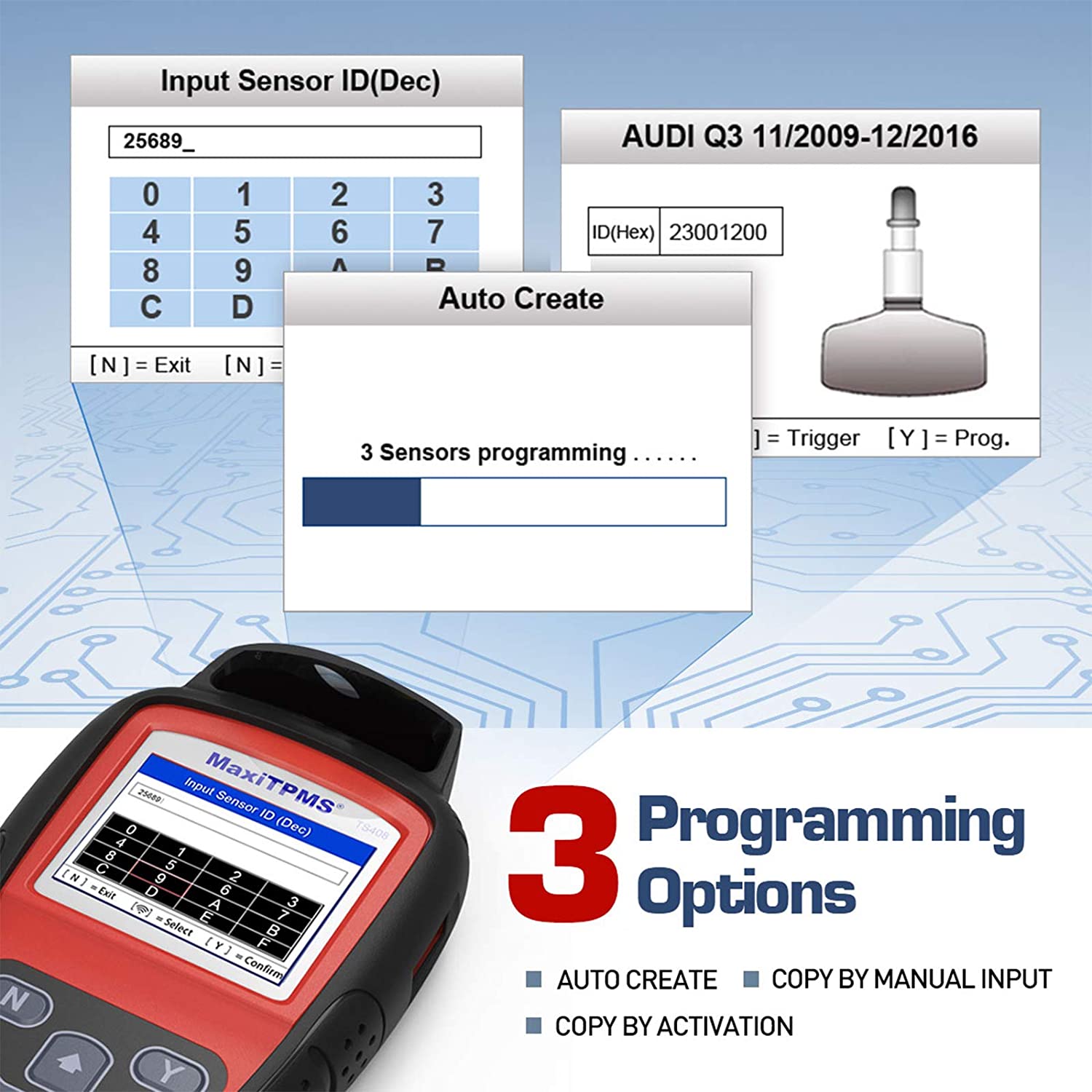 Original Autel MaxiTPMS TS408 TPMS Relearn Tool Cleaner Activer/lire TPMS Capteurs Programme Mise à jour à vie Mise à jour de TS401