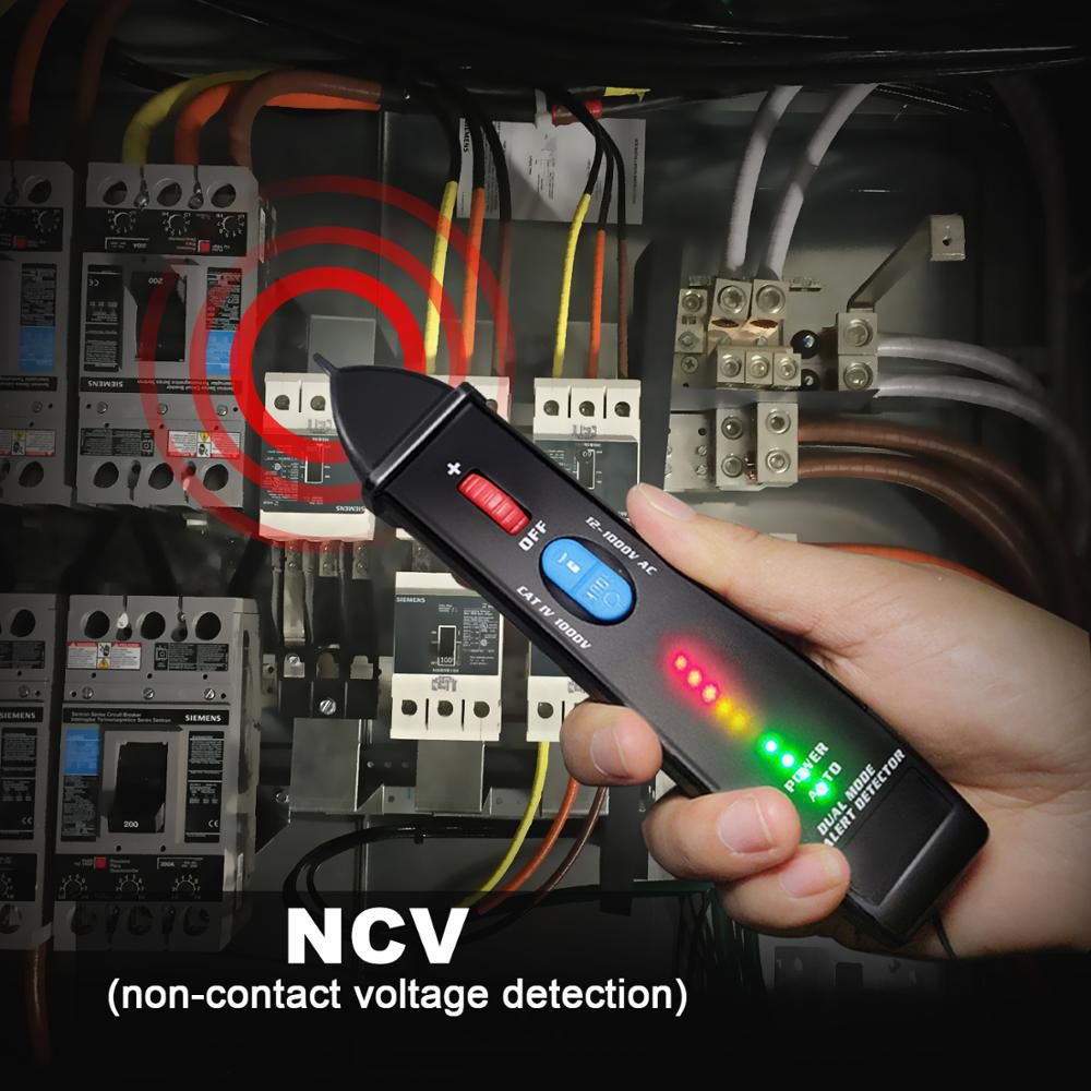 Indicateur de détecteur de tension sans contact bside avd07 testeur de stylo intelligent pour le contrôle de continuité différentielle en direct / neutre NCV