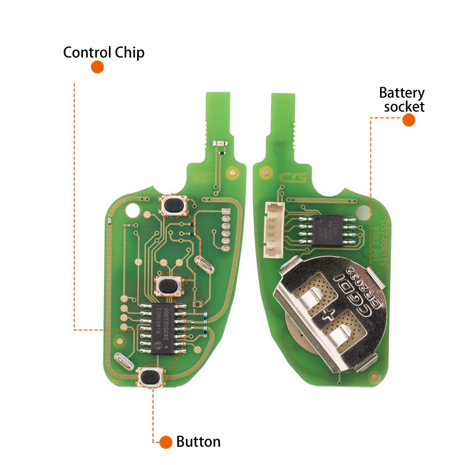 CG A11DS 3 boutons fil télécommande utilisé avec CGDI K2 programmateur clé à distance 5pcs/lot