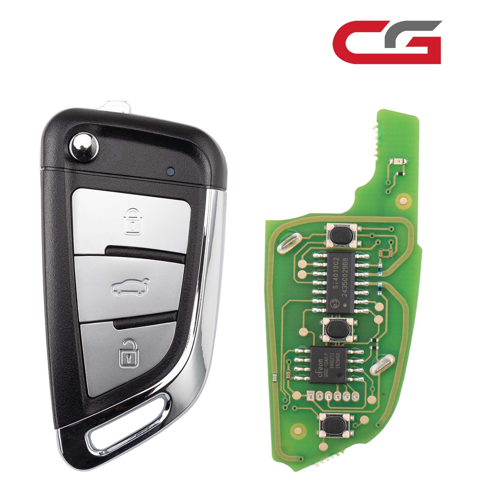 CG A29 DF (3BTN) 3 boutons métalliques fil télécommande utilisé avec CGDI K2 programmateur clé à distance 5pcs / lot
