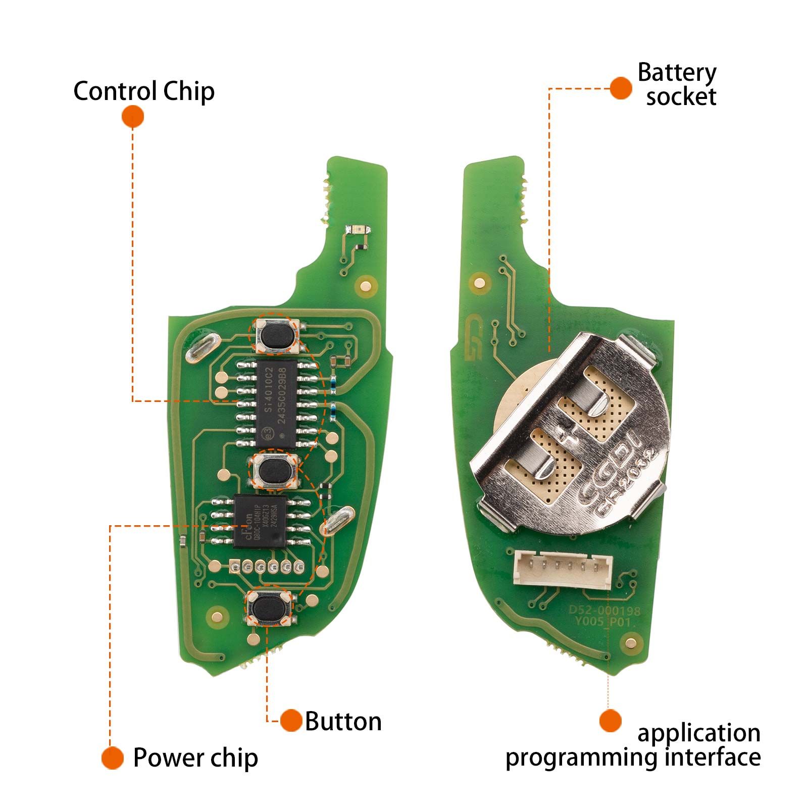 CG A29DF (3BTN) 3 boutons fil télécommande utilisé avec CGDI K2 programmateur clé à distance 5pcs/lot