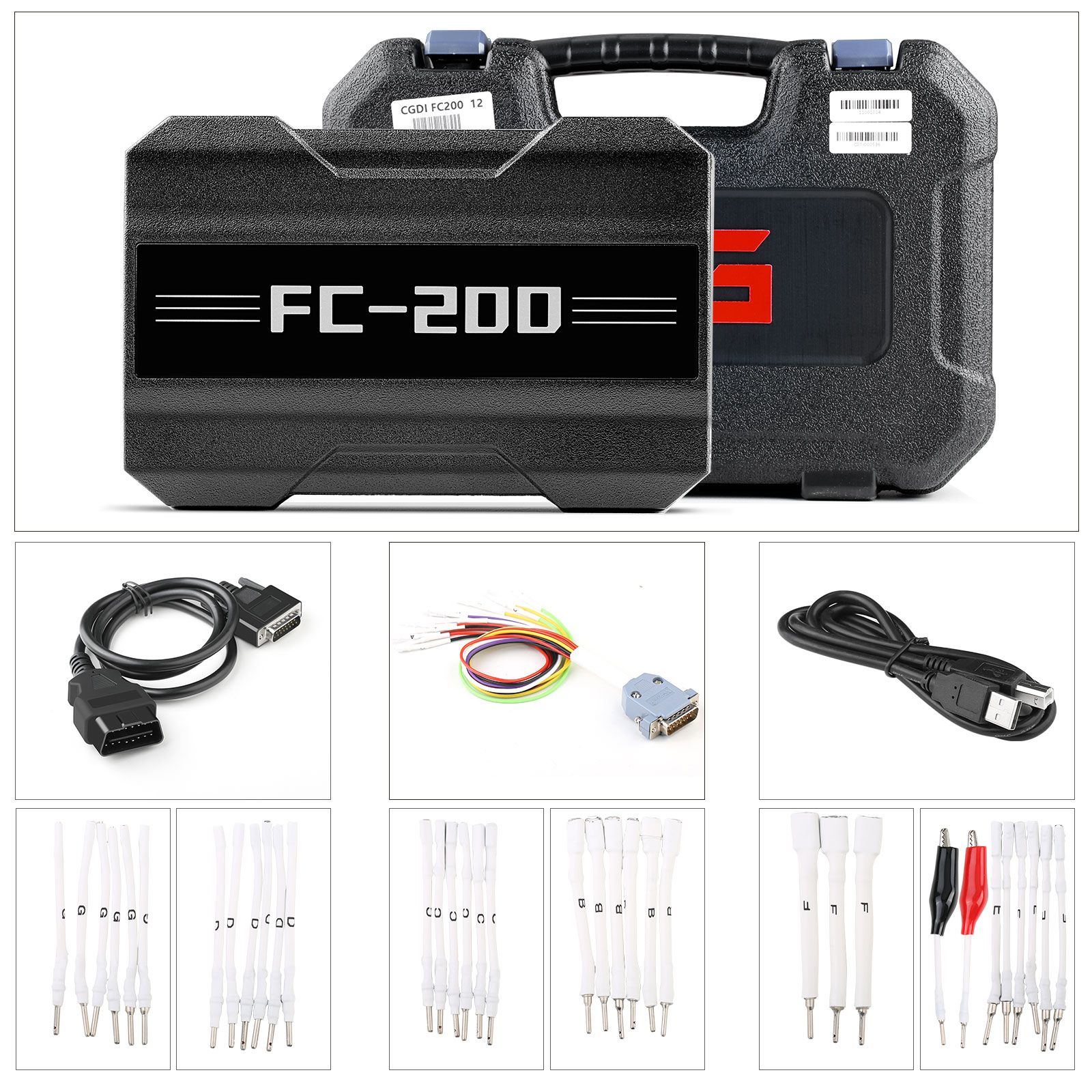 CG FC200 ECU Programmer Version complète avec nouveaux adaptateurs Set 6HP & 8HP / MSV90 / N55 / N20 / B48 / B58 et adaptateur MPC5XX pour EDC16 / ME9.0