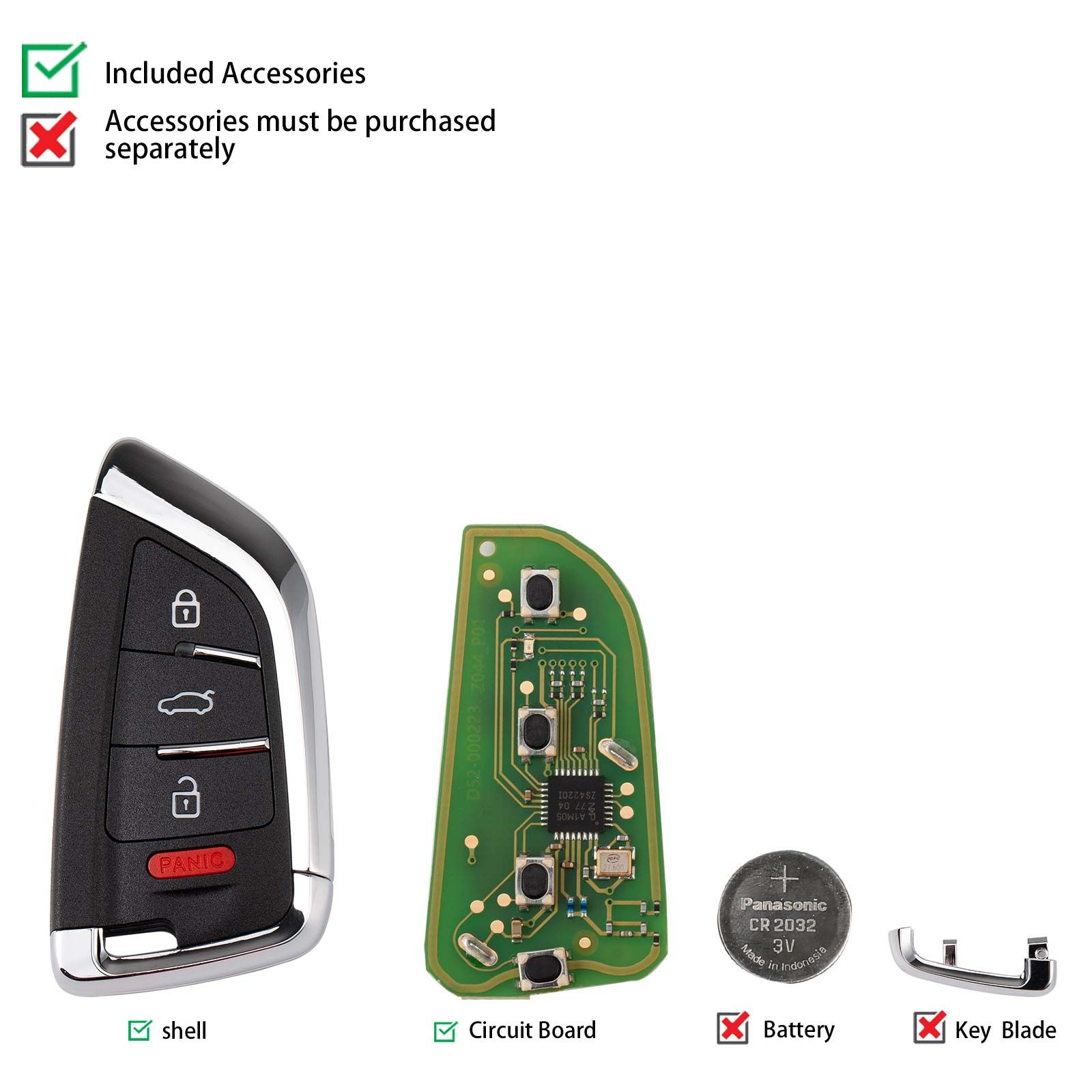 CG ZA02-4 BMW DF Blade (4BTN) 4 boutons Smart Remote utilisé avec CGDI K2 Programmateur de clé à distance 5pcs/lot