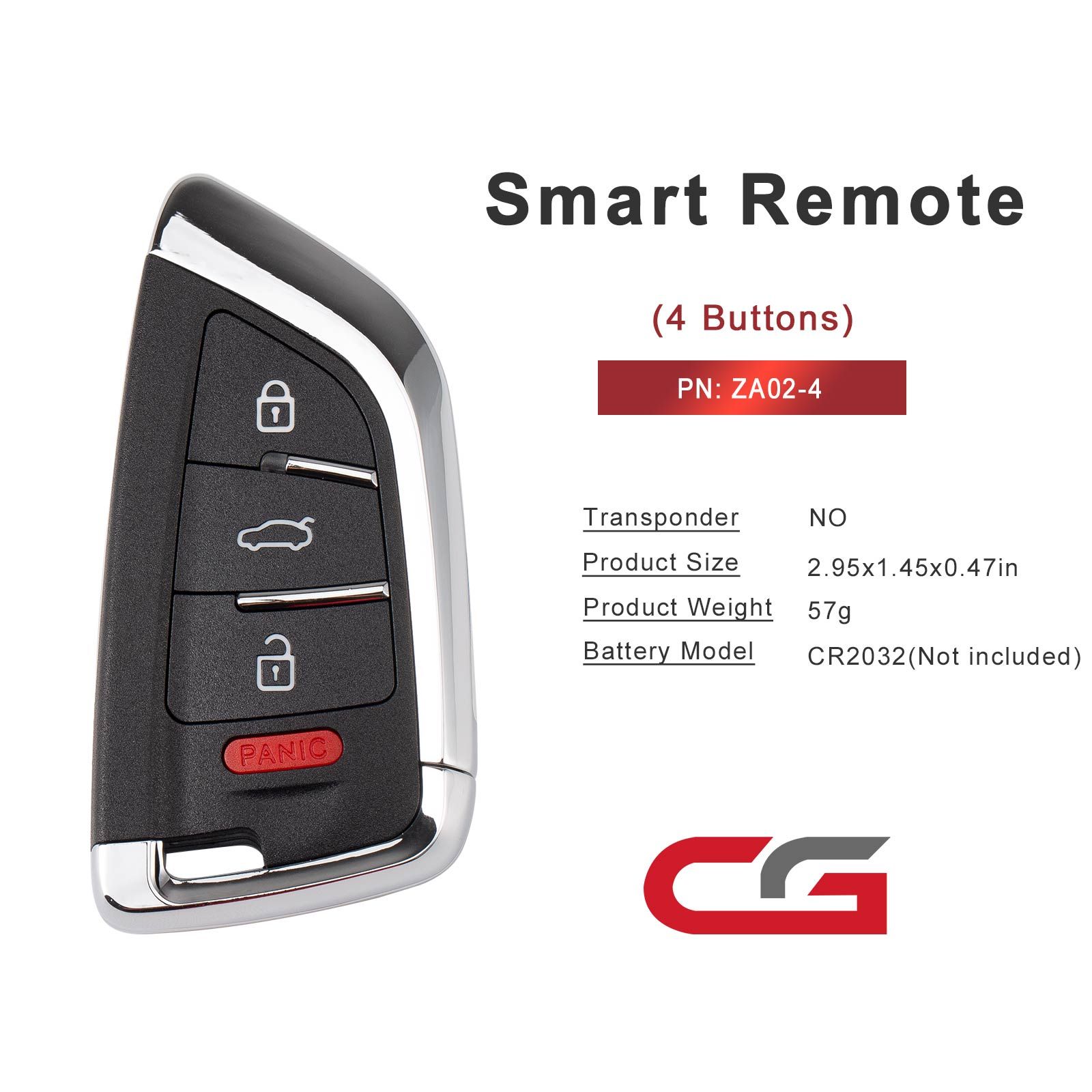 CG ZA02-4 BMW DF Blade (4BTN) 4 boutons Smart Remote utilisé avec CGDI K2 Programmateur de clé à distance 5pcs/lot