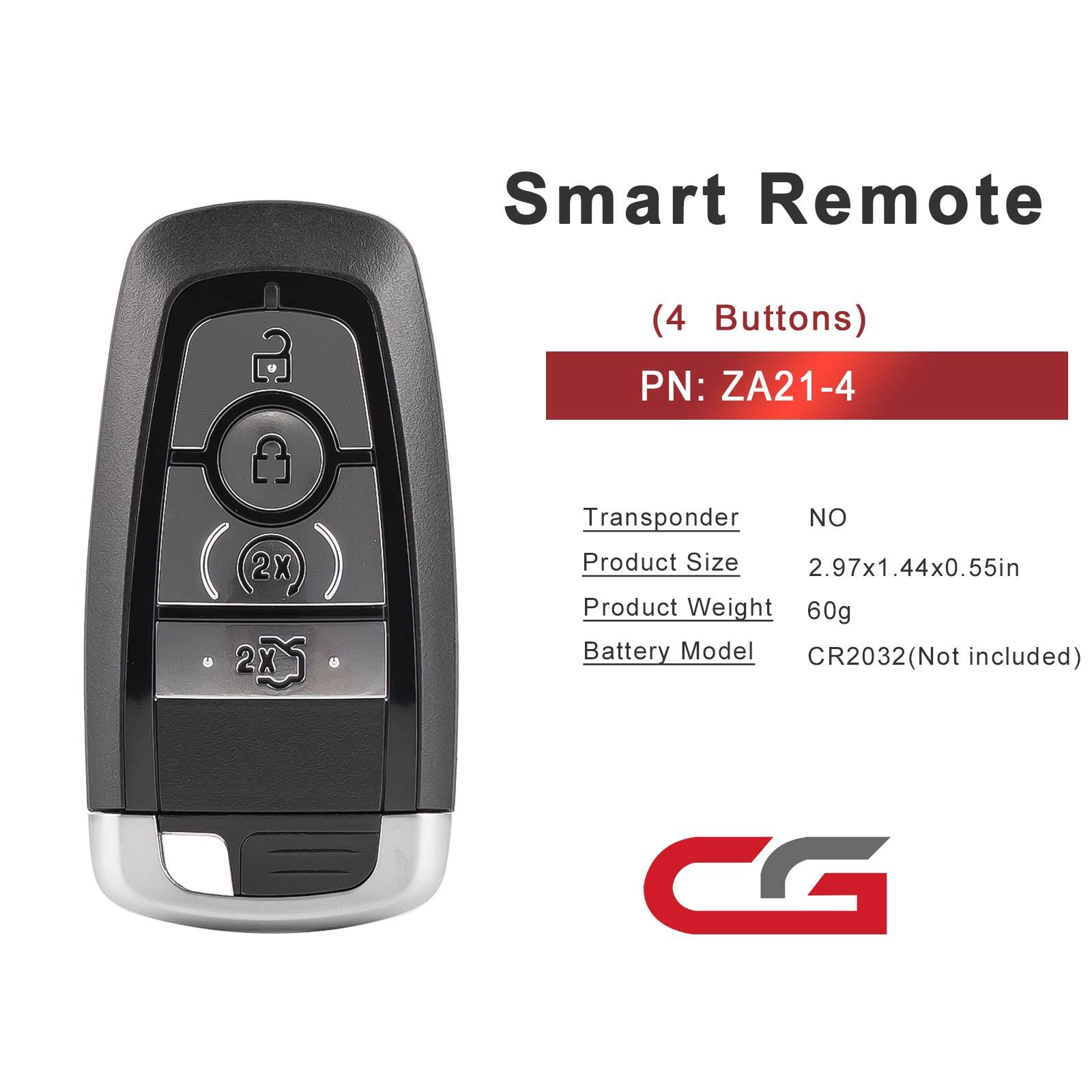 CG ZA21-4 FU.T(17,4-BTN) FOR.D 4 boutons Smart Remote utilisé avec le programmeur de clé à distance CGDI K2 5pcs/lot