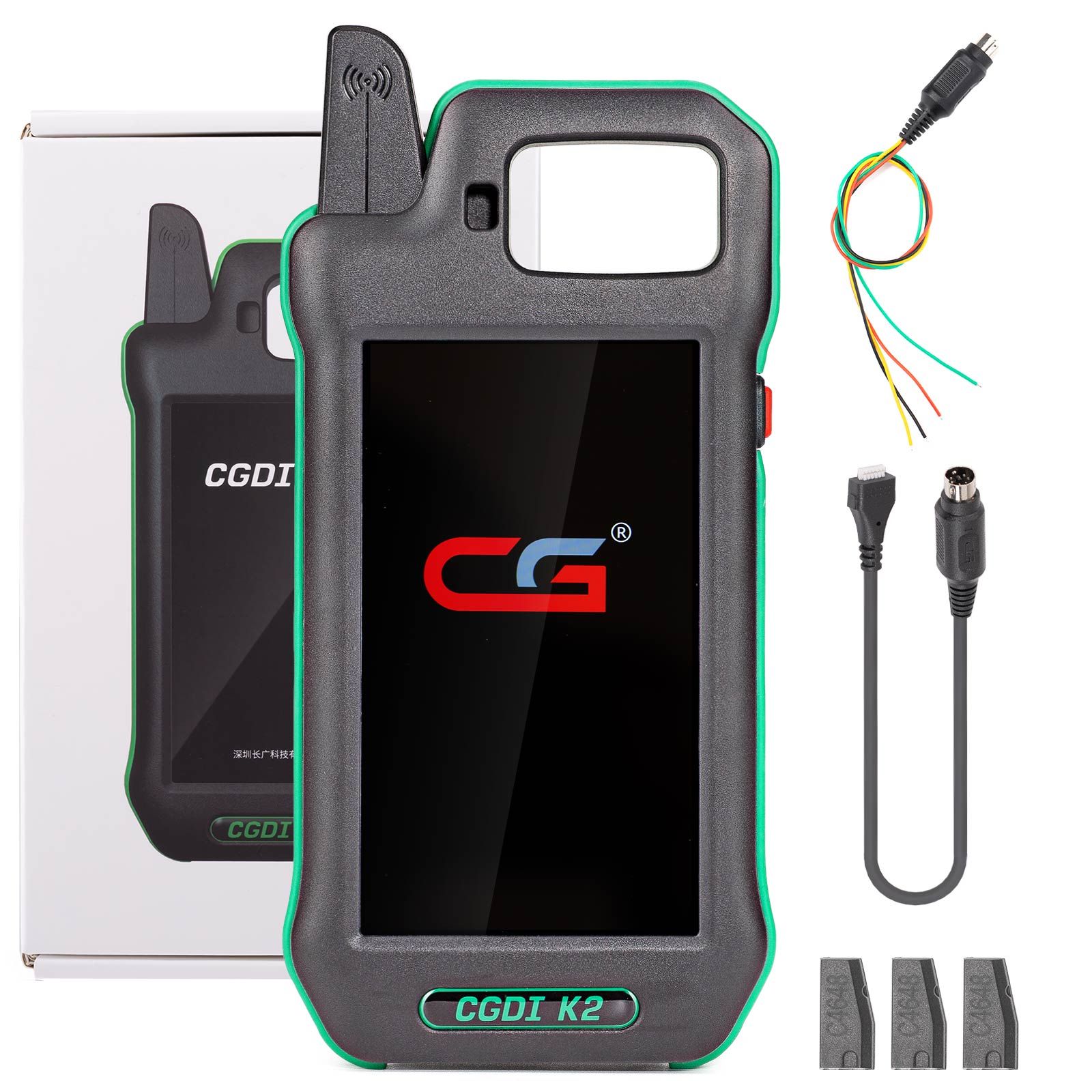 CGDI K2 Programmateur de clé à distance Générateur à distance avec 3 pièces CGDI C4648 Super Chips Support 96Bit ID48 Copie Nouveau Ajouter BMW BDC3 Copie de clé