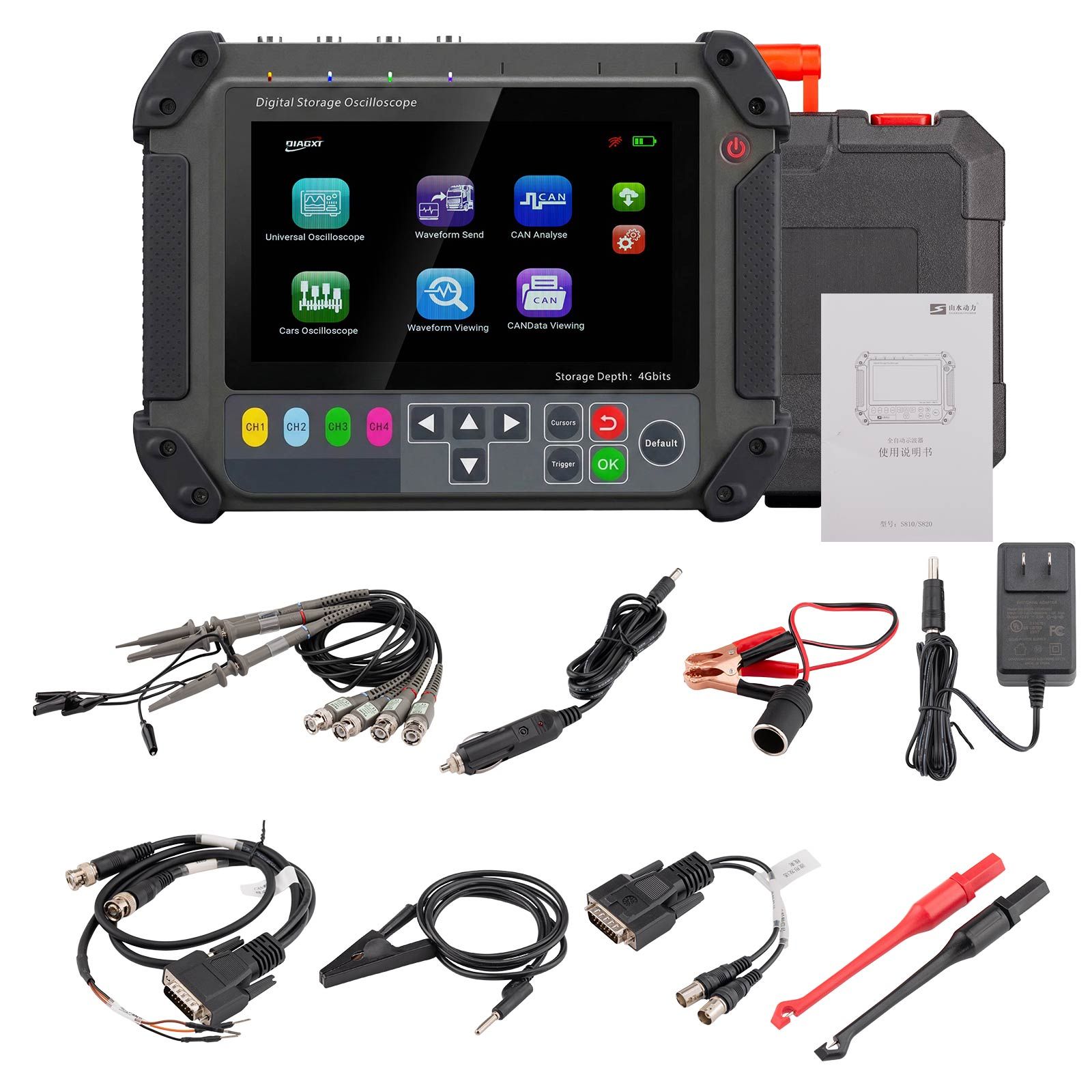 Oscilloscope universel DIAGXT T80 et oscilloscope automobile
