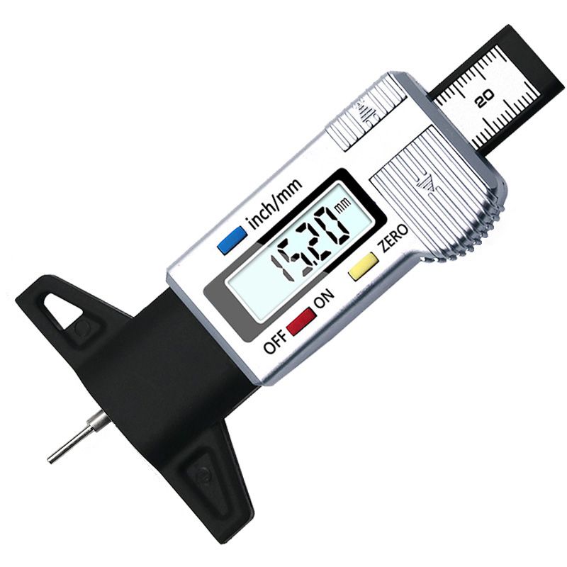 LCD Digital Automotive tire Stripe depth meter Automotive tire Wear Detection Gauge Caliber Thickness Gauge Monitoring