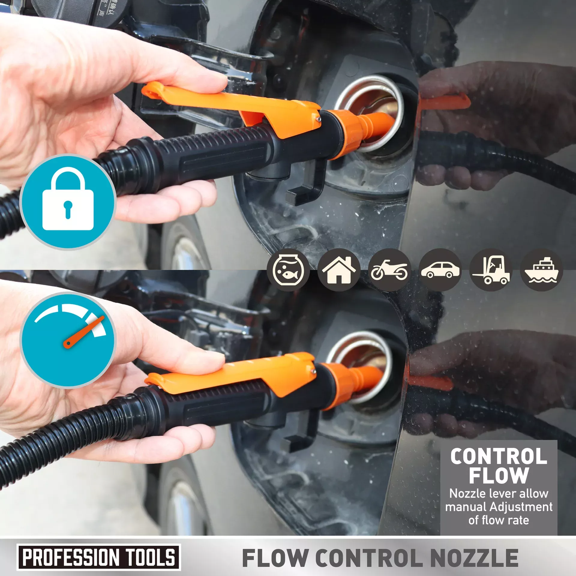 Pompe à huile électrique Siphon pompe de transfert de liquide pompe à main exploitée eau GasToolsFluid Extractor pour bateaux de moto de voiture