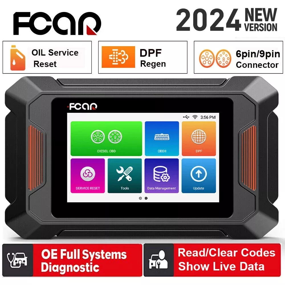 Fcar F802 scanner de camion lourd système complet d'outil de diagnostic D.P.F régénérateur diesel OBD2 pour Cummins/Caterpillar