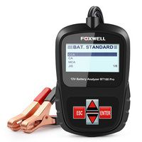 Fxwell bt100 pro 12V汽车电池测试仪是浸没式AGM凝胶100-1100cca-200 ah测试电池健康/故障分析仪