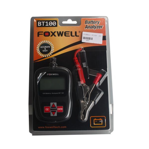 Foxwell bt100 12V testeur de batterie d'automobile, applicable au type d'immersion liquide, à l'AGM et au gel