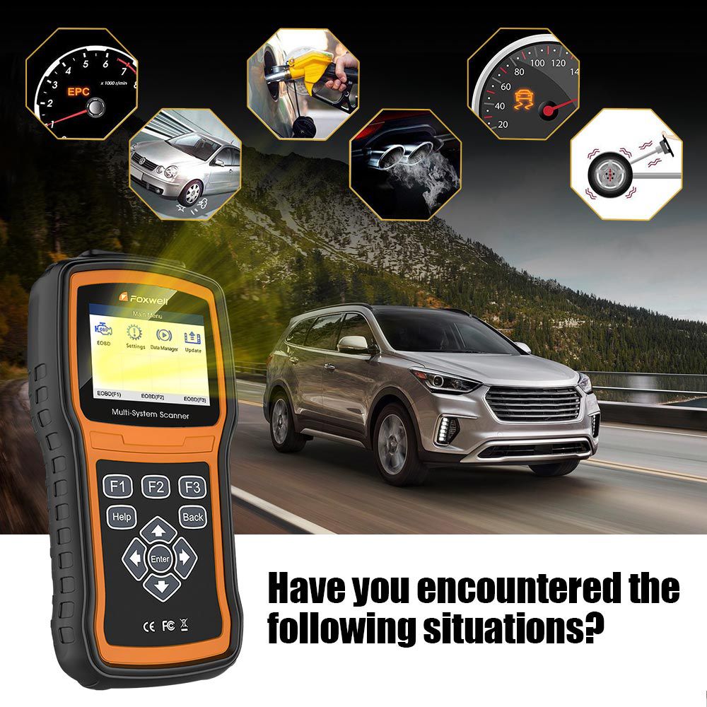 Scanner multi-système Foxwell NT530 avec 1 voiture gratuite Faites la version à jour du NT520 Pro/NT510