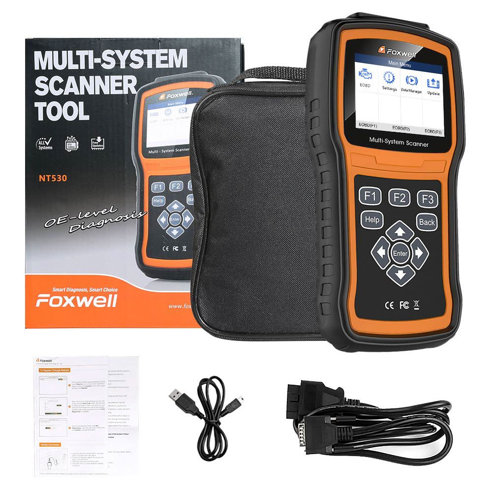 Scanner multi-système Foxwell NT530 avec 1 voiture gratuite Faites la version à jour du NT520 Pro/NT510