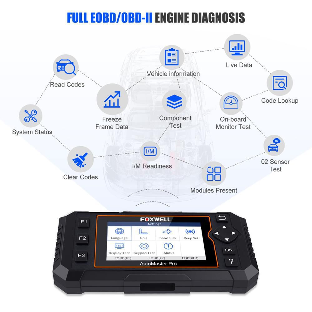 Foxwell nt644 Elite système complet obd obd 2 scanner code reader DPF SAS Oil EPB BRT 19 Reset Service obd 2 Automotive diagnostics Tool