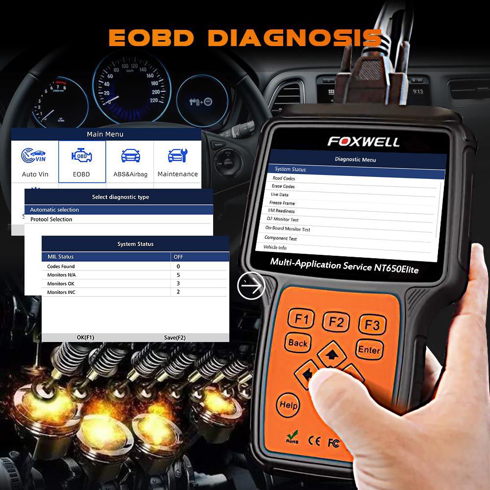 Fxwell nt650 Elite Multi - functional obd Service Tools with 11 Special functions