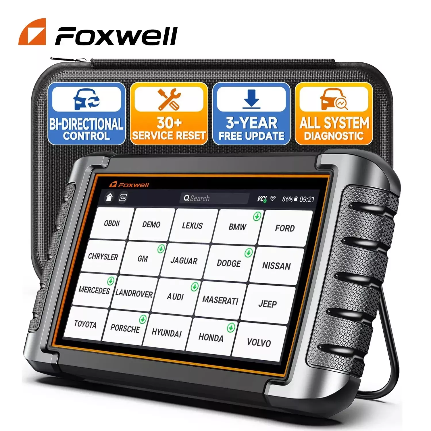 FOXWELL NT809 OBD2 Automotive Scanner Bidirectional Active Test 30 Reset OE-level OBD2 Code Reader Outils de diagnostic professionnels