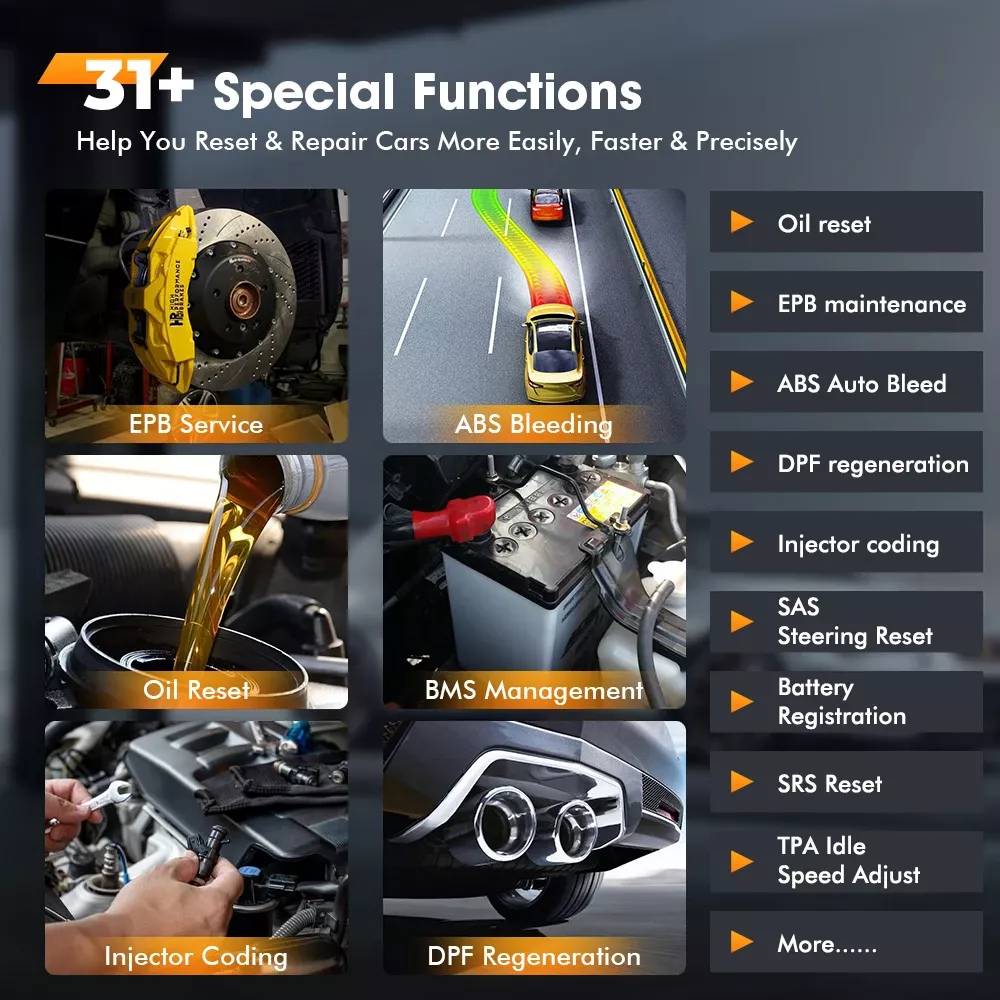 FOXWELL NT809BT OBD2 Bluetooth scanner automobile tout outil de numérisation bidirectionnelle du système 30+ outil de diagnostic de lecteur de code OBD2 de réinitialisation
