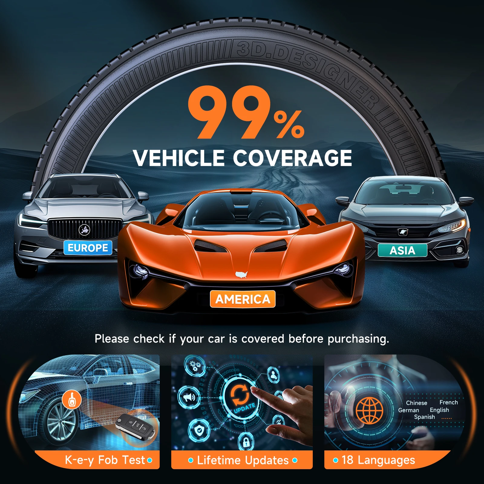 FOXWELL T2000 PRO Auto Pneumatic Pression TPMS Relearn Activer Capteurs Outil de programmation TPMS Outil de diagnostic de lecteur de code de voiture OBD2