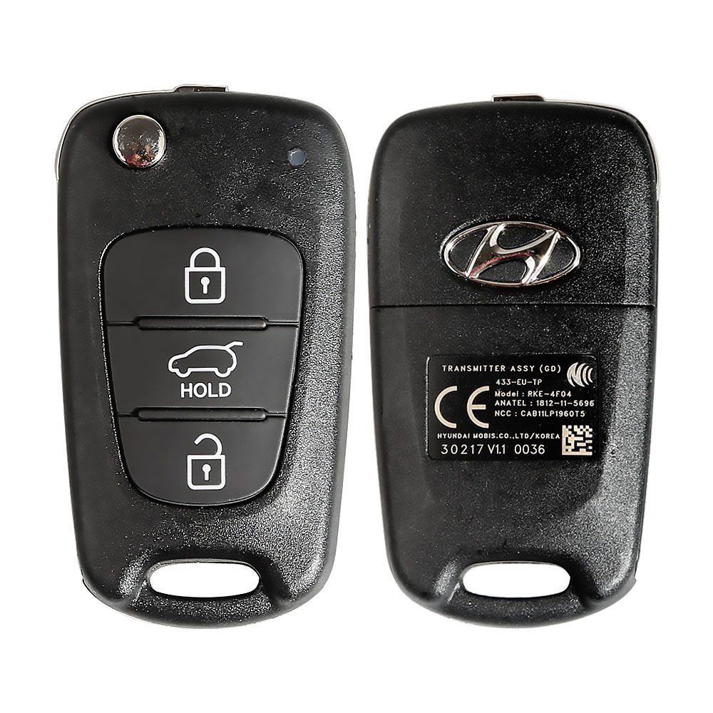 Authentique Modern i30 3 button turn Remote Key 2012 + 433MHz 4d60 Chip rke - 4f04 (Gd) 95430 a5100