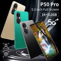 Global P50 pro 5.3 inch smartphone 12G + 512g Android 4950mah face Unlock phone support Google GPS 5G phone