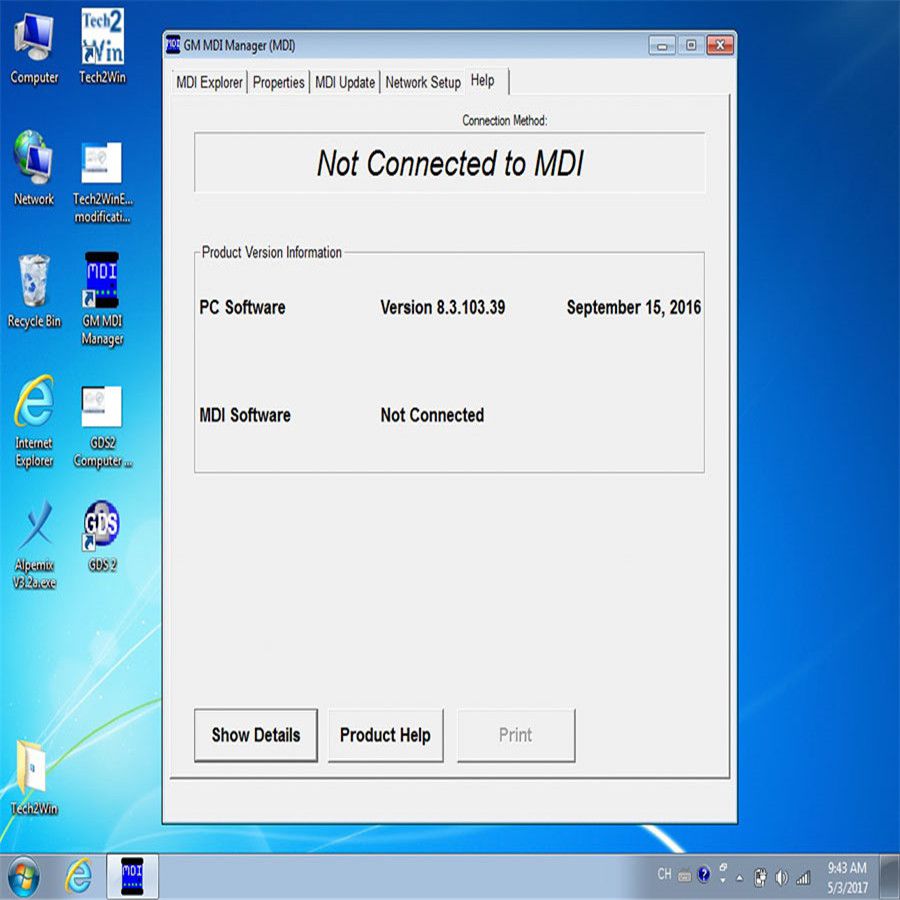 how to install gm mdi manager