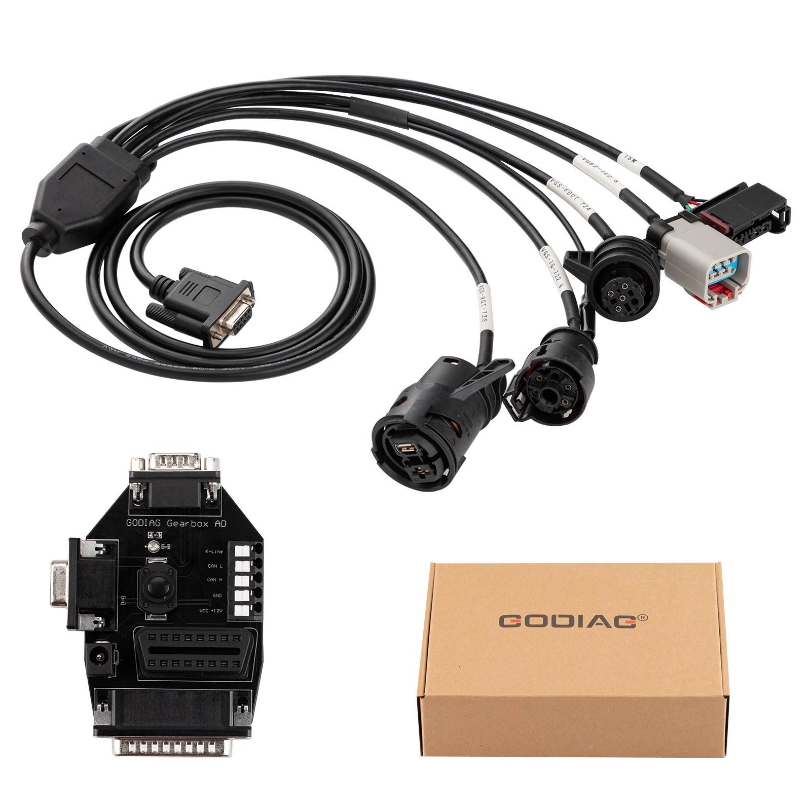 2025 GODIAG Boîte de vitesses ISM Cable 5-en-1 Set pour Mercedes Benz VGS-FDCT 724/ VGS2-722.8/ VGS-7Gtronic-722.9/ VGS-9GT-725/ ISM