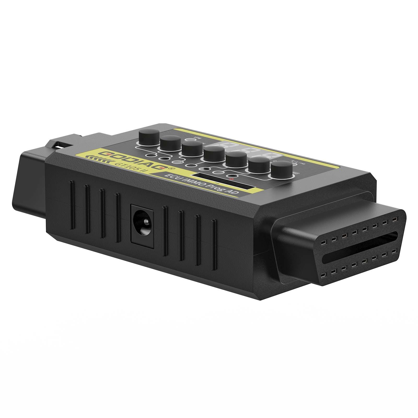 GODIAG GT105 II ECU IMMO Prog AD OBD2 Break Out Box ECU Connecteur Affichage Voltage du véhicule Voltage de la batterie de la voiture inférieure à 11V