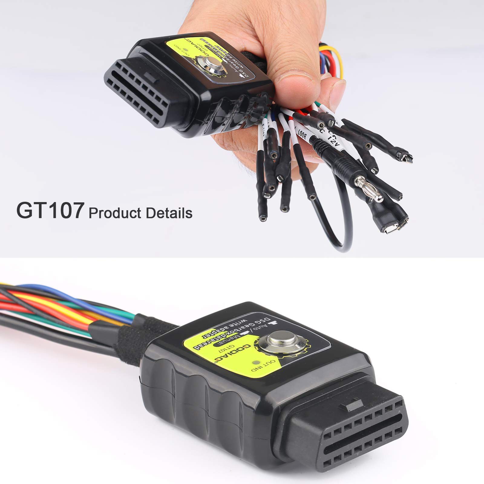 2024 GODIAG GT107 DSG Adaptateur de boîte de vitesses avec GT105 II IMMO Prog AD pour DQ250, DQ200, VL381, VL300, DQ500, DL501, Benz, BMW