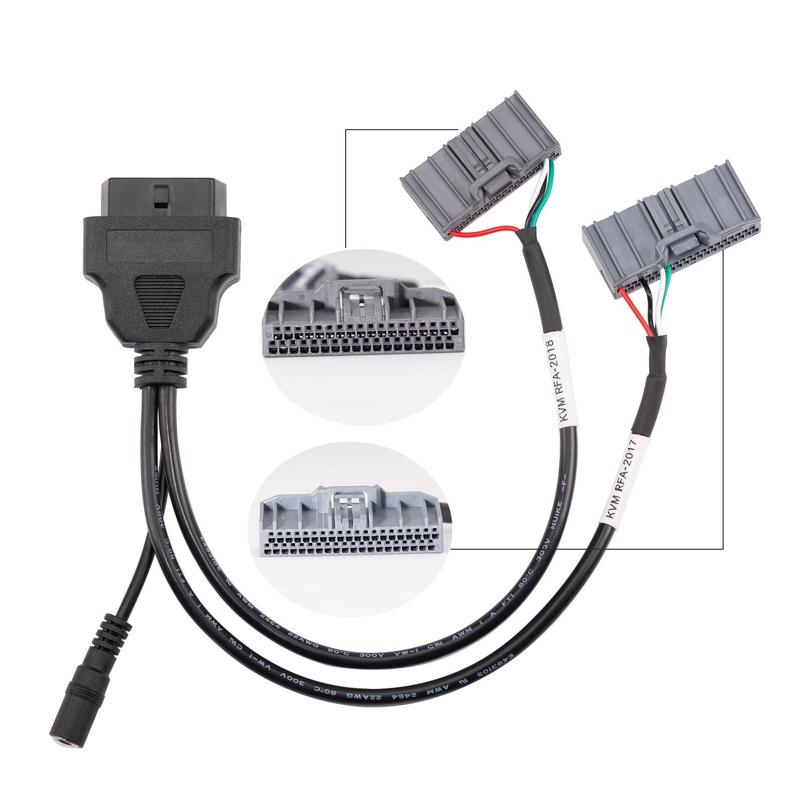 2025 GODIAG Jaguar Land Rover Pre-2017 J-L-R Post-2017 KVM RFA 2-en-1 Câble de test de communication