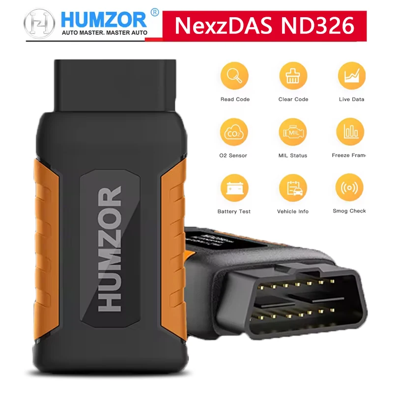 HUMZOR NexzDAS ND326 outil de diagnostic de voiture système complet OBD2 scanner clé programmeur voiture vérifier lecteur de code moteur TPMS EPB SAS réinitialiser