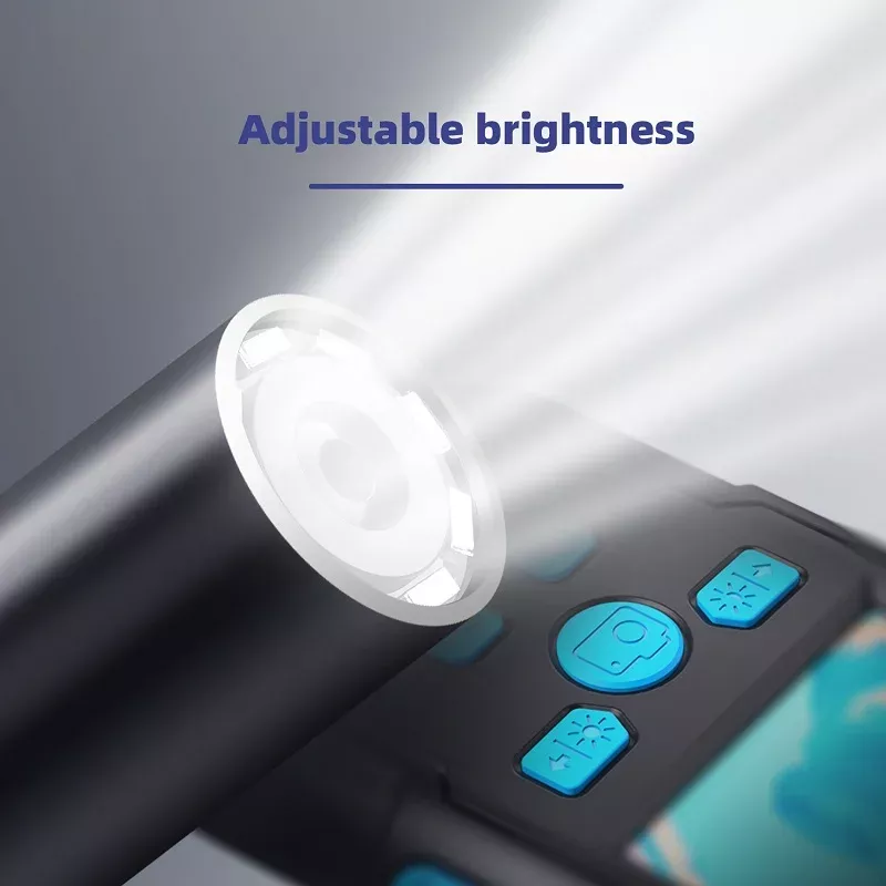 Nouvelle caméra endoscopique industrielle 8MM lentille 2,4 pouces IPS écran Borescope HD1080P câble rigide imperméable LED lumières 2600mAh batterie