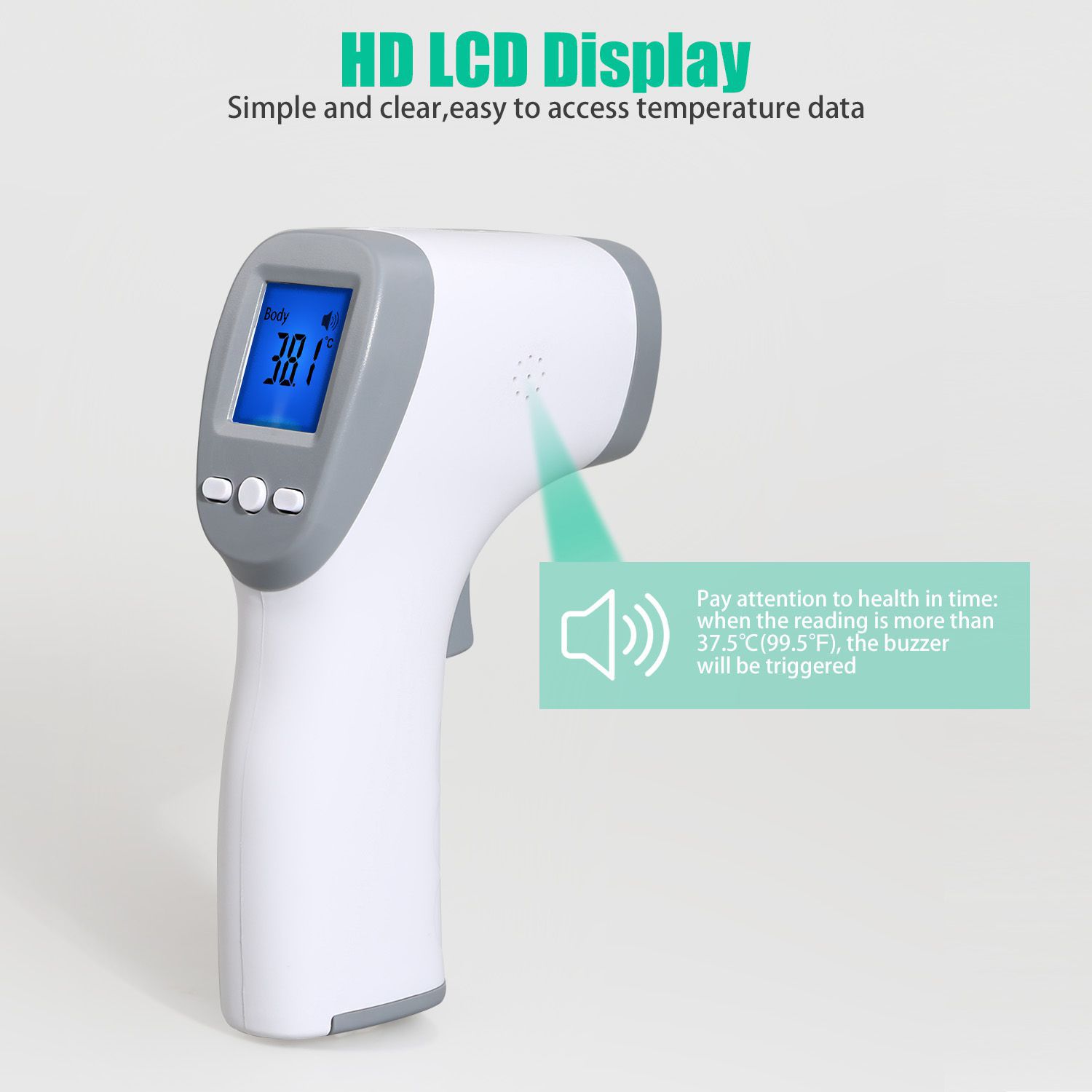 Infra - red Thermometer Medical level ± 0,2 °C Ultra Precision infantile Adult frontal non - contact Liquid Crystal Display
