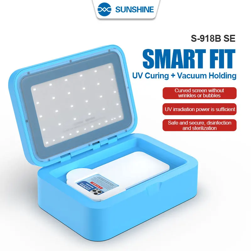 SUNSHINE S-918B SE Machine de pelliculage UV sous vide intelligente Machine de maintien sous vide de durcissement UV pour outils de réparation d'applications de films