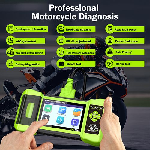 Scanner de diagnostic de moto portatif JDiag M300 pour Harley BMW Ducati AEON APRILIA BENELLI HONDA KAWASAKI KTM KYMCO PIAGGIO PGO SUZUKI SYM etc.