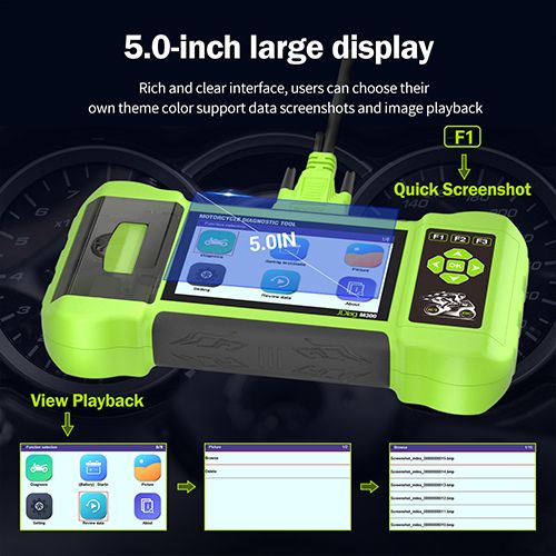 Scanner de diagnostic de moto portatif JDiag M300 pour Harley BMW Ducati AEON APRILIA BENELLI HONDA KAWASAKI KTM KYMCO PIAGGIO PGO SUZUKI SYM etc.
