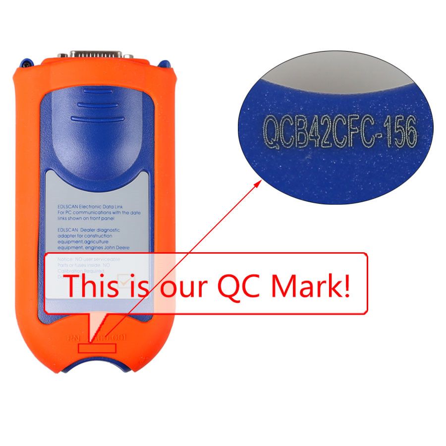 Service Advisor EDL V2 Kit de diagnostic électronique de camion de liaison de données pour John Deere avec logiciel libre 4.0AG, 4.0 CCE, 2.8 CF